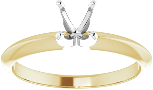 Sužadėtuvių Žiedas „Light Solitaire“ 585 Baltojo Ir Geltonojo Aukso Round 5mm x 5.3mm (3)