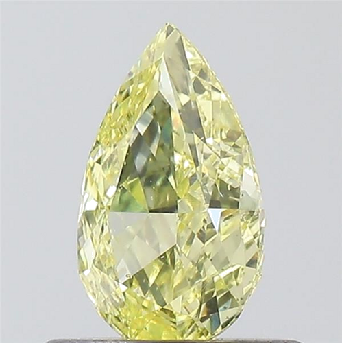 0.56 carat Fancy Intense Yellow-SI1 Natūralus Pear Deimantas (1)