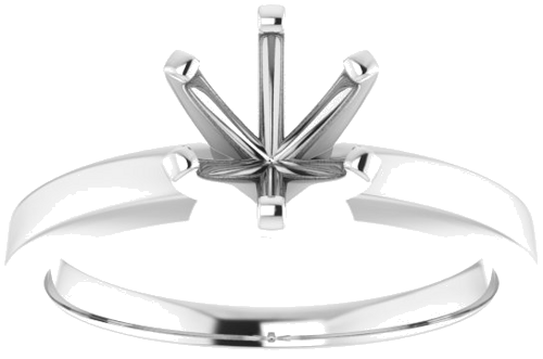 Sužadėtuvių Žiedas „Solitaire“ 585 Baltojo Aukso Round 6.5mm (3)