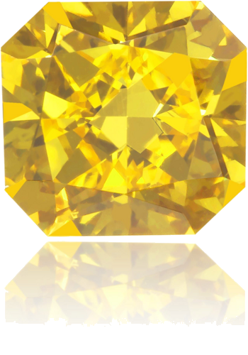 0.67 carat Fancy Vivid Yellow-SI1 Natūralus Radiant Deimantas (1)