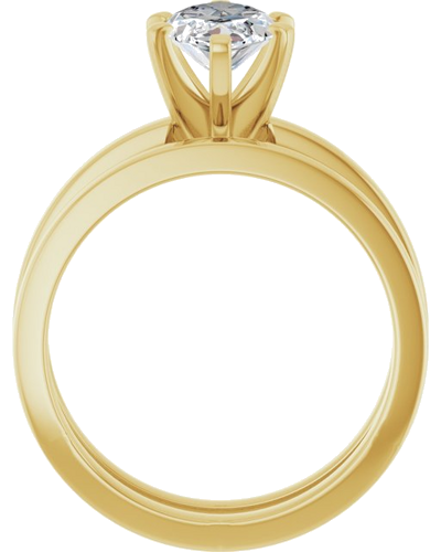 Sužadėtuvių Žiedas „Solitaire“ 585 Geltonojo Aukso Marquise 12mm x 6mm (7)