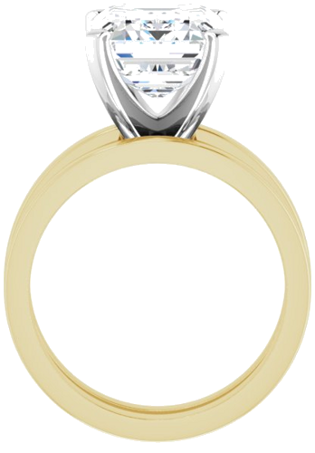 Sužadėtuvių Žiedas „Solitaire“ 14k yellow/white gold Emerald 11mm x 9mm (7)