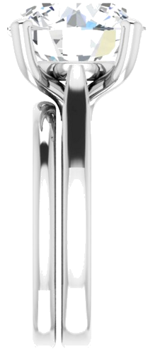 Sužadėtuvių Žiedas 14k white gold Round 12mm (9)
