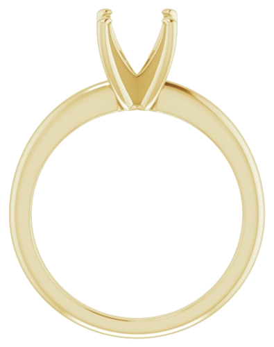 14K Yellow  5.5 mm Square Solitaire Engagement Ring Mounting (2)