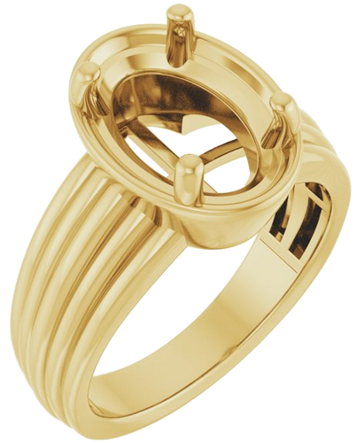 Sužadėtuvių Žiedas „Solitaire Vintage-Inspired“ 14k yellow gold Oval 8mm x 6mm (1)