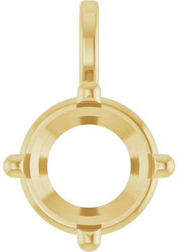 Pakabukas „Solitaire“ 14k yellow gold Round 6.5mm (1)