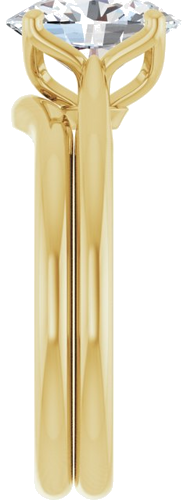 14K Yellow  9x7 mm Oval Solitaire Engagement Ring Mounting (9)