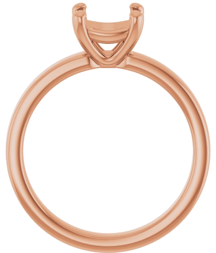14K Rose 7 mm Cushion Solitaire Engagement Ring Mounting (2)
