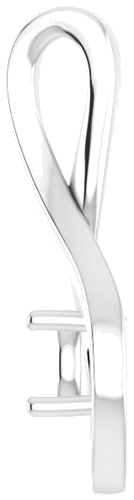 Pakabukas „Infinity-Inspired“ 585 Baltojo Aukso Round 4.4mm (3)