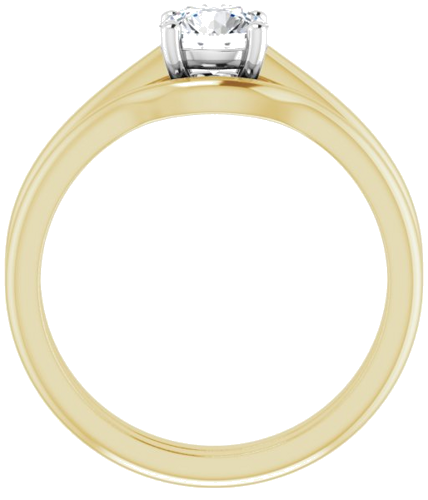 Sužadėtuvių Žiedas „Solitaire“ 14k yellow/white gold Round 5.5mm (7)