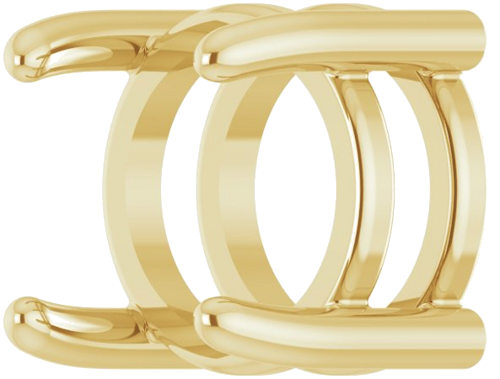 14K Yellow 6 mm Round Cabochon Pendant Mounting (2)