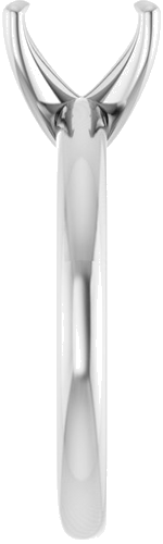 14K White 7x5 mm Emerald Solitaire Engagement Ring Mounting (4)