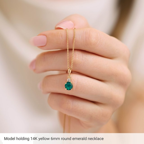 Pakabukas „Accented“ 14k yellow gold Round 6mm (4)