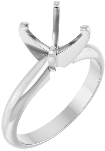 Sužadėtuvių Žiedas „Light Solitaire“ 585 Baltojo Aukso Square 6mm (1)