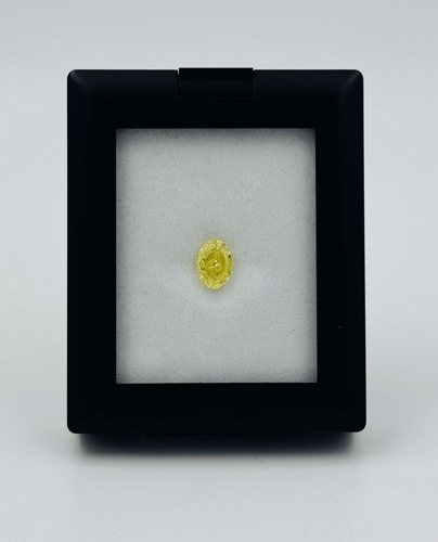 3.01 carat Fancy Vivid Yellow-SI1 Natūralus Oval Deimantas (1)