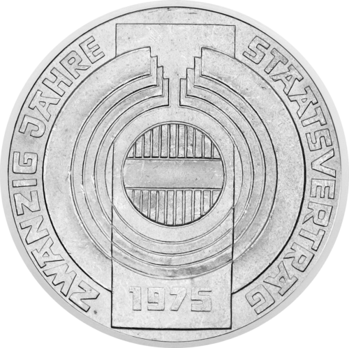 100 шилинга Австрия 1975 сребърна монета – 20 години Държавен договор (1)