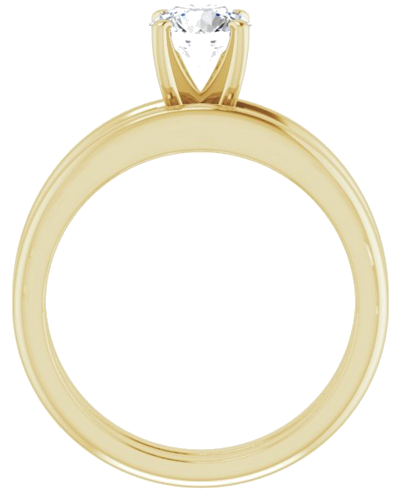 Sužadėtuvių Žiedas „Solitaire“ 585 Geltonojo Aukso Round 5.8mm (7)