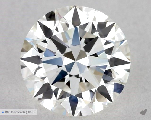 0.51 carat G-VVS2 Excellent cut Natūralus Round Deimantas (1)