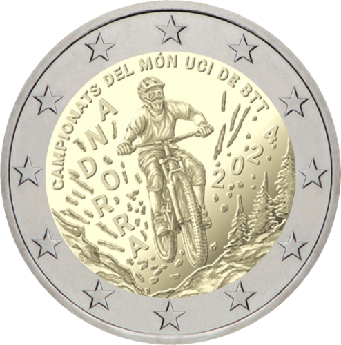 2024 Andorra 2 Euro BU Coin for the Mountain Biking Championship (3)
