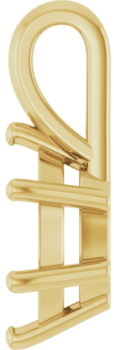 Pakabukas „Solitaire Charm“ 14k yellow gold Oval 9mm x 7mm (3)