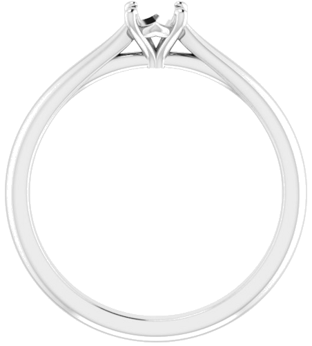 14K White 4.4 mm Round Solitaire Engagement Ring Mounting (2)