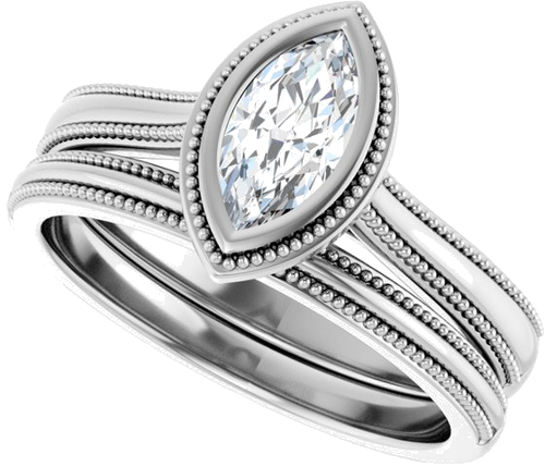 Sterling Silver 8x4 mm Marquise Solitaire Engagement Ring Mounting (10)