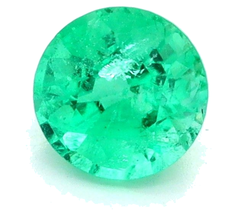0.38 carat GREEN Round Smaragdas (1)