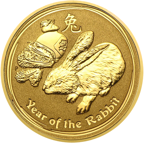 1/10 oz Година на Заека 2011 (LUNAR II) Австралия златна монета (1)