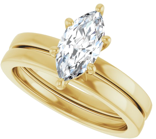 Sužadėtuvių Žiedas „Solitaire“ 14k yellow gold Marquise 10mm x 5mm (10)