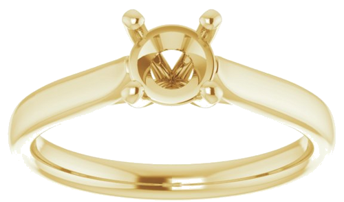 Sužadėtuvių Žiedas 18k yellow gold Round 5.5mm (3)
