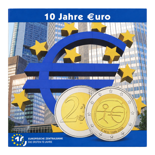 2009 Vācija EMU 2 eiro monētu komplekts piemiņas BU iepakojumā (1)