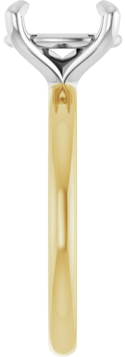 14K Yellow White 10 x 8 mm Oval Engagement Ring Mounting (4)