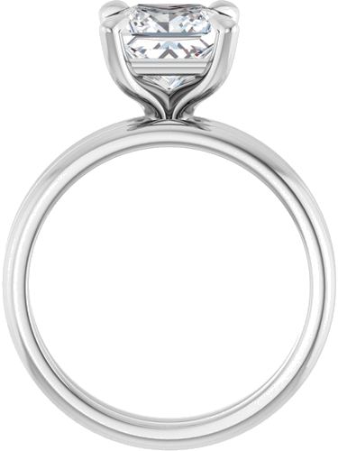 Sužadėtuvių Žiedas „Solitaire“ 585 Baltojo Aukso Square 7mm (7)