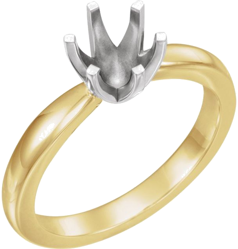 Sužadėtuvių Žiedas „Solstice Solitaire®“ 14k yellow/white gold Round 9.4mm (1)