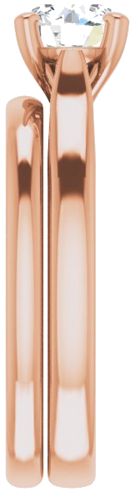 14K Rose 6 mm Round Engagement Ring Mounting (9)