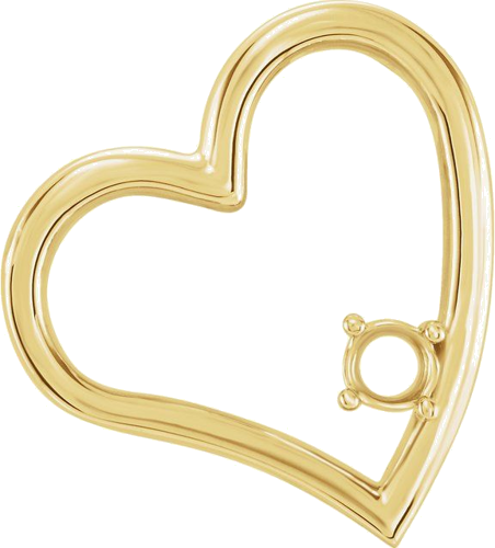 Pakabukas „Family Heart“ 10k yellow gold Round 3mm (1)