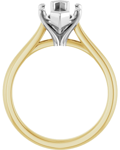 Sužadėtuvių Žiedas 14k yellow/white gold Marquise 14mm x 7mm (2)