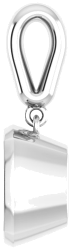 14K White  9 mm Cushion Pendant Mounting (3)