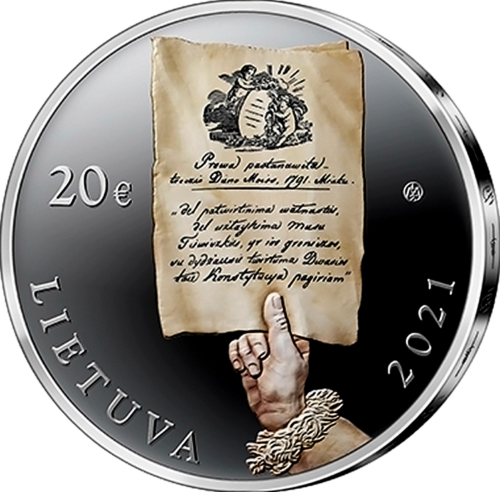 2021 Lithuania May 3rd Constitution of the Republic of Both Nations 20 euro silver coin (1)