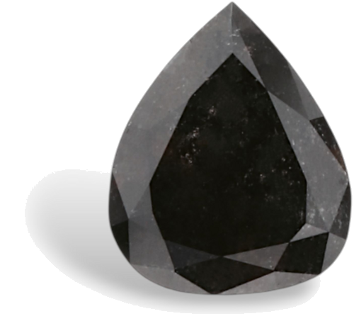 0.5 carat Fancy Black-VVS2 Natūralus Pear Deimantas (1)