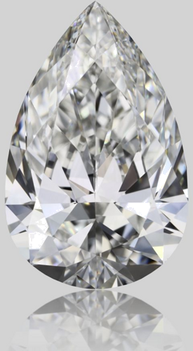 1.5 carat G-VS1 Natūralus Pear Deimantas (1)