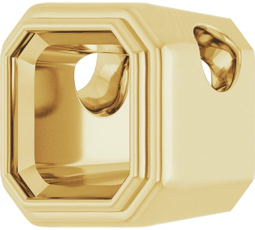 Pakabukas „Bezel-Set Solitaire“ 14k yellow gold Asscher 5mm (2)