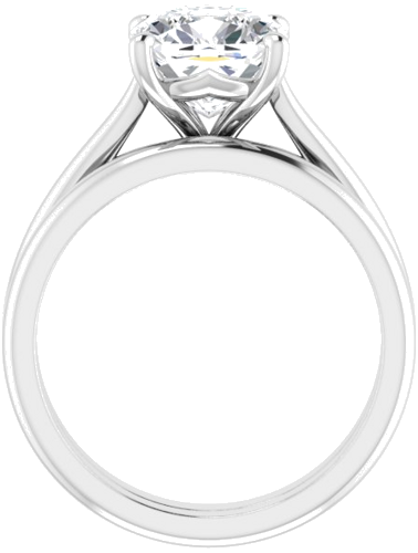 Sužadėtuvių Žiedas „Solitaire“ 585 Baltojo Aukso Cushion 8mm (7)