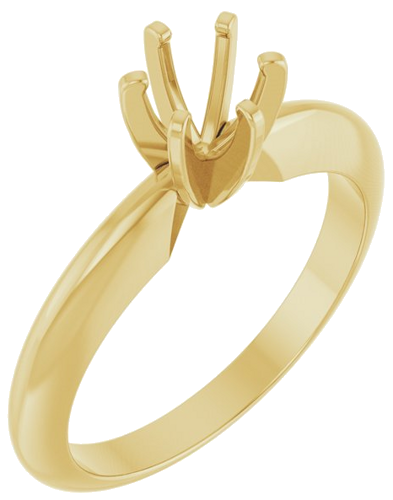 Sužadėtuvių Žiedas „Solitaire“ 14k yellow gold Round 4.8mm (1)