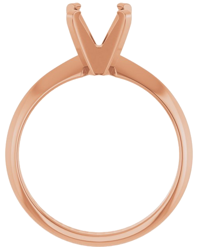 14K Rose 7 mm Round Solitaire Engagement Ring Mounting (2)