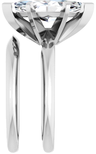 Sužadėtuvių Žiedas „Knife-Edge“ 14k white gold Marquise 14mm x 7mm (9)
