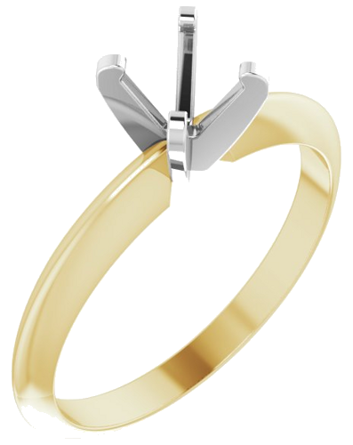 Sužadėtuvių Žiedas „Lightweight Solitaire“ 14k yellow/white gold Round 5.2mm (1)