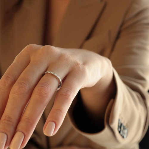 Обручальные кольца из шампанского золота с бриллиантами (8)