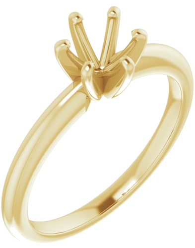 14K Yellow 5.5 mm Round Solitaire Engagement Ring Mounting (1)