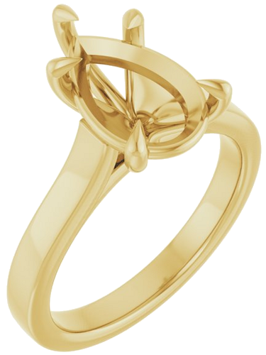 Sužadėtuvių Žiedas „Claw-Prong“ 14k yellow gold Pear 12mm x 8mm (1)